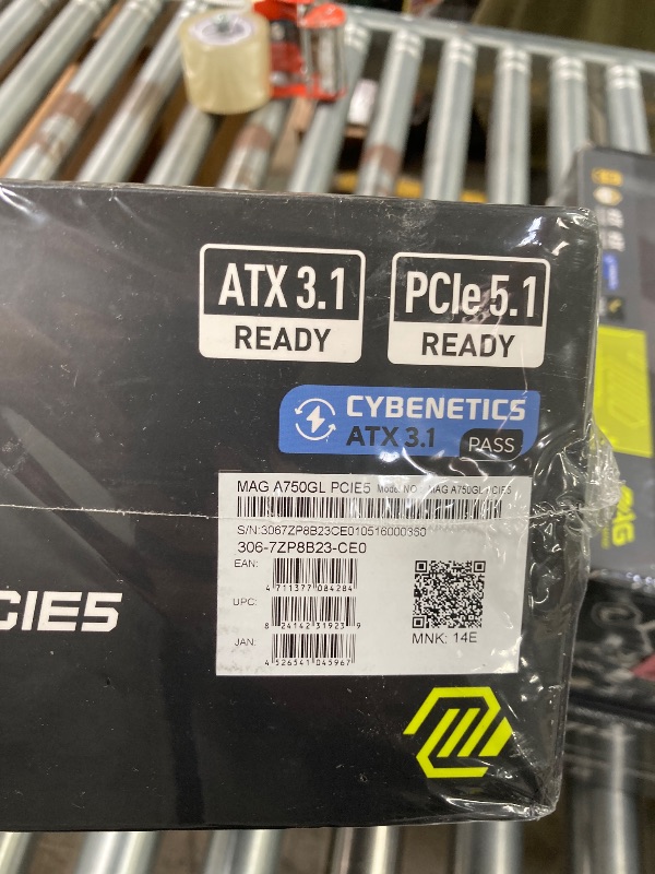 Photo 1 of *** FACTORY SEALED, NO RETURNS , NO REFUNDS IF OPENED *** MSI MAG A750GL PCIE5, Fully Modular Compact Gaming 750W Power Supply, 80+ Gold, ATX 3.1 & PCIe 5.1 Ready, Native Dual-Color 12V-2x6 Cable, 10 Year Warranty