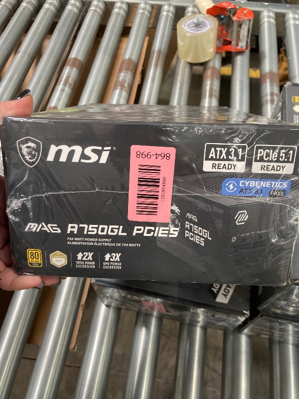 Photo 1 of *** FACTORY SEALED, NO RETURNS , NO REFUNDS IF OPENED *** MSI MAG A750GL PCIE5, Fully Modular Compact Gaming 750W Power Supply, 80+ Gold, ATX 3.1 & PCIe 5.1 Ready, Native Dual-Color 12V-2x6 Cable, 10 Year Warranty