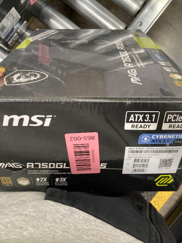 Photo 1 of *** FACTORY SEALED, NO RETURNS , NO REFUNDS IF OPENED *** MSI MAG A750GL PCIE5, Fully Modular Compact Gaming 750W Power Supply, 80+ Gold, ATX 3.1 & PCIe 5.1 Ready, Native Dual-Color 12V-2x6 Cable, 10 Year Warranty