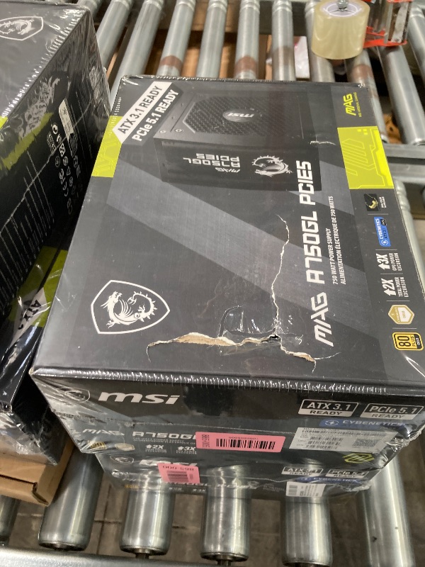 Photo 1 of *** FACTORY SEALED, NO RETURNS , NO REFUNDS IF OPENED *** MSI MAG A750GL PCIE5, Fully Modular Compact Gaming 750W Power Supply, 80+ Gold, ATX 3.1 & PCIe 5.1 Ready, Native Dual-Color 12V-2x6 Cable, 10 Year Warranty