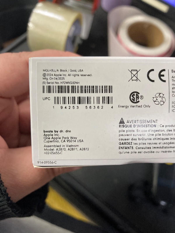 Photo 1 of *** FACTORY SEALED, NO RETURNS, NO REFUNDS IF OPENED *** Beats Studio Buds + | True Wireless Noise Cancelling Earbuds, Enhanced Apple & Android Compatibility, Built-in Microphone, Sweat Resistant Bluetooth Headphones, Spatial Audio - Black/Gold
