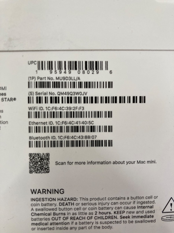 Photo 1 of ***FACTORY SEALED, NO RETURNS NO REFUNDS IF OPENED*** Apple 2024 Mac mini Desktop Computer with M4 chip with 10?core CPU and 10?core GPU: Built for Apple Intelligence, 16GB Unified Memory, 256GB SSD Storage, Gigabit Ethernet. Works with iPhone/iPad