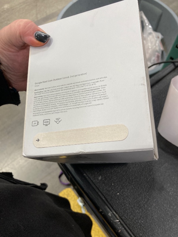 Photo 1 of ***FACTORY SEALED, NO RETURNS NO REFUNDS IF OPENED*** Google Nest Cam Outdoor (Wired, 2nd Gen) - Security Camera with 2K Video and Gemini, Night Vision, 2-Way Audio - Works with Google Home - 2025 Model - Snow