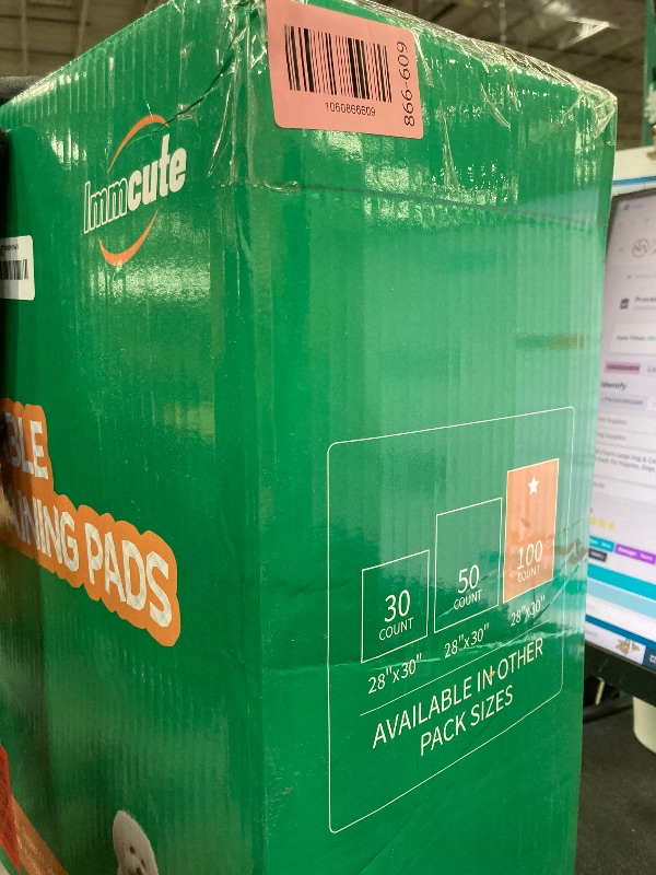 Photo 1 of 100 Count Large Dog & Cat Puppy Pee Pads - 28"x30" Absorbent Potty Training Pads | Leakproof Quick-Dry Disposable Pet Pads for Puppies, Dogs & Cats | Indoor, Outdoor, Litter Box, Housebreaking Use