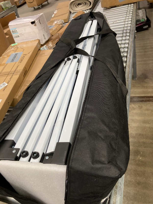 Photo 1 of 10x10 Pop Up Canopy Tent with 4 SideWalls, Easy Up Canopy with 3 Adjustable Height, Outdoor Sun Shade with 4 Sandbags & Carrying Bag for Camping, Parties,Outdoor Events-White