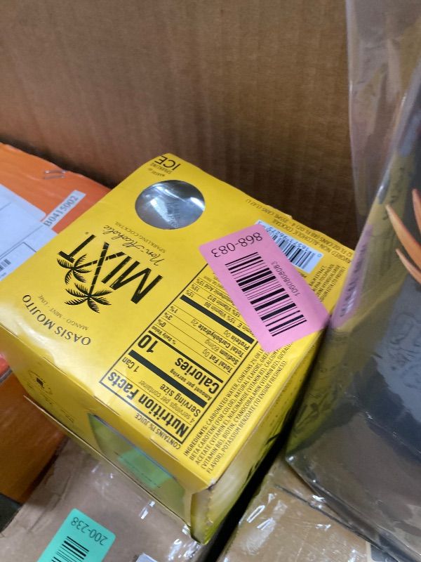 Photo 1 of **BB 3/26/2026**MIXT Premium Sparkling Non-Alcoholic Sparkling Cocktail - Oasis Mojito – Zero Sugar, Ready to Drink, Adaptogens, Nootropics, 2g of carbs or less, Low Calorie, 12oz Cans (Pack of 4)