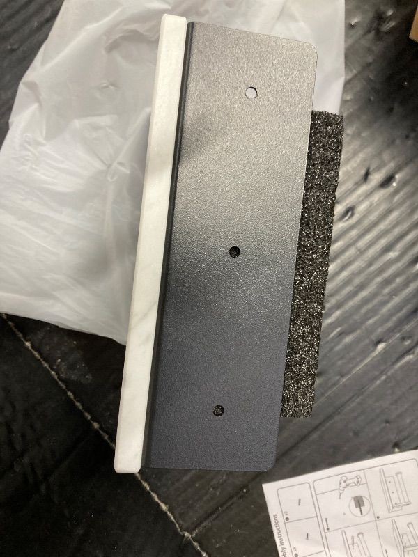 Photo 1 of ***HRDWARE NOT INCLUDED***Gypie Marble Toilet Paper Holder with Shelf, 304 Stainless Steel Screw Wall Mounted, Tissue Roll Holder for Bathroom Washroom Matte Black***HRDWARE NOT INCLUDED***