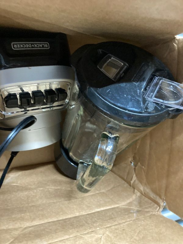 Photo 1 of **PARTS ONLY**BLACK+DECKER PowerCrush Multi-Function Blender with 6-Cup Glass Jar, 4 Speed Settings, Silver