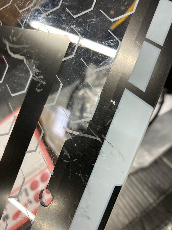 Photo 1 of ***NO BALLS, PUMP & UNKNOW WHAT ELSE IS MISSING**BACKBOARD IS CRACKED AS PICTIRED***TEMI Basketball Hoop Indoor, Mini Basketball Hoop with 4 Balls & Electronic Scoreboard, Over the Door Basketball Hoop, Basketball Toys for Boys Girls Age 5 6 7 8 9 10 11 1