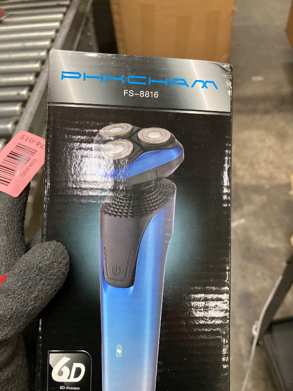 Photo 1 of **PARTS ONLY**PHXCHAM Electric Razor for Men, Rechargeable Waterproof Men Electric Shaver, Wet & Dry Shaving with Cordless Beard, Nose Hair Trimmer, 1 Hour Fast Charging (Blue)