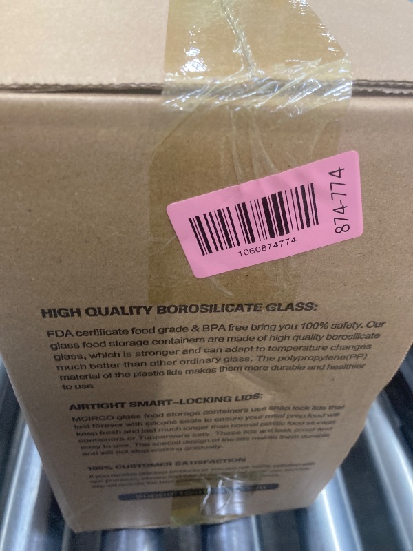 Photo 1 of [8-Pack,30 oz]Glass Meal Prep Containers,Glass Food Storage Containers,Airtight lunch Containers with Lids, Microwave, Oven, Freezer and Dishwasher