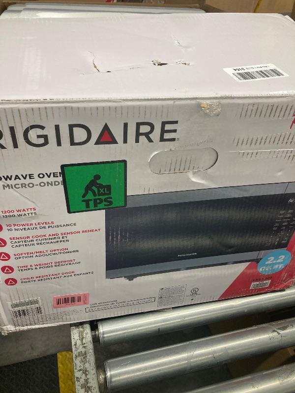 Photo 1 of ***MISSING GLASS PLATE***FRIGIDAIRE 2.2 Cu. Ft. Stainless Steel Microwave Oven, Multi Function, Programmable, 1,200 Watts