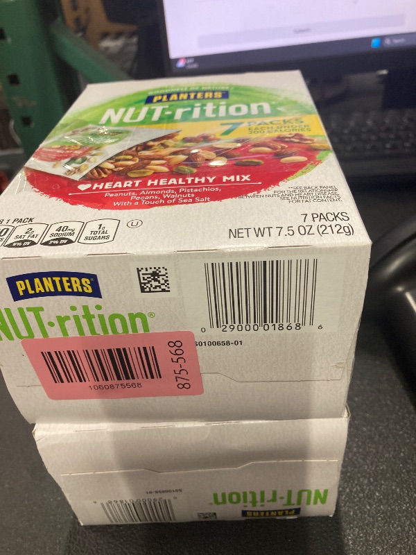 Photo 1 of (4 pack) PLANTERS NUT-RITION Heart Healthy Nut Mix, Shelf Stable, Plant Based Protein, 1 oz Plastic Package (7 Count)***pack}2 of