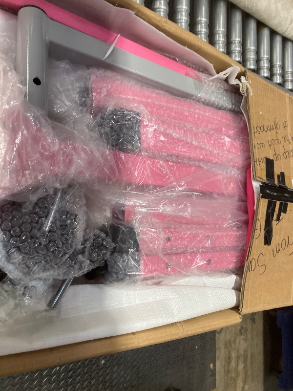 Photo 1 of ***MISSING PARTS***Foldable Gymnastics Bar for Kids, Adjustable Height from 35" to 59", 350 LBS Capacity, Home Gym Equipment for Kids Ages 3-18, Anti -Slip Rubber Feet,Unique Stable Structure