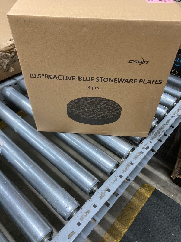 Photo 1 of 10.5” Stoneware Coupe Dinner Plates with Reactive Glaze Finish, Dishwasher Microwave Oven Safe, Ceramic and Round, Perfect for Salad, Dessert, Steak, Pasta (set of 6) (10.5" reactive glaze plates)