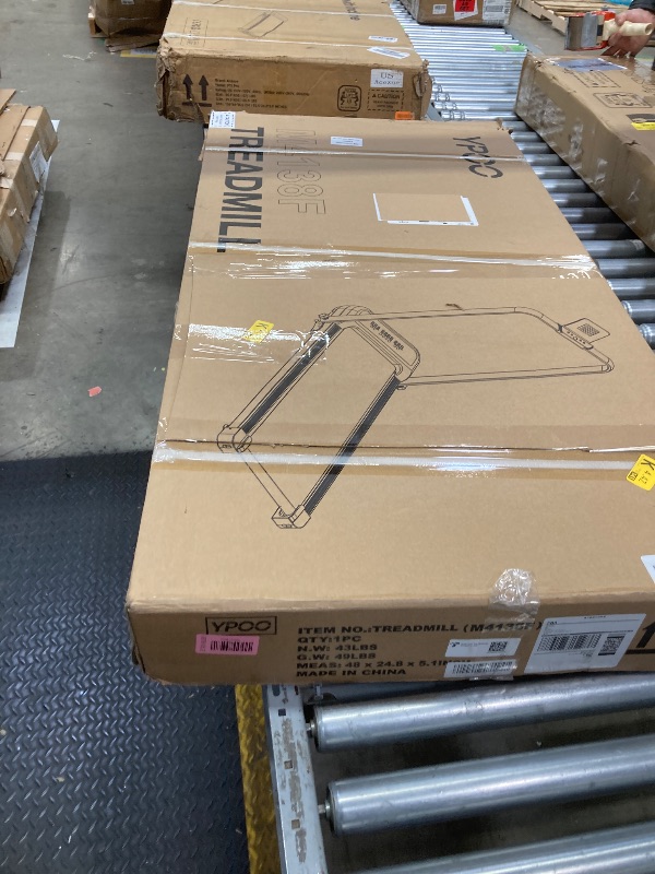 Photo 1 of **Charger missing***YPOO Foldable Treadmill with Incline and Handle, Portable Walking Pad for Home/Office, 300 lb Capacity, Remote Control