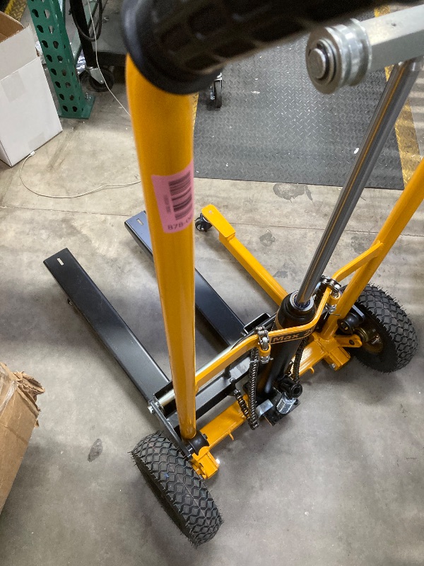 Photo 1 of **PARTS ONLY***MMS Foldable Hydraulic Material Lift Winch Stacker, 450 Lbs 35.8" Max Lift w/ 9" Wheels 360° Swivel Casters, Pallet Truck Dolly, Fork Lift Table Cart, Pallet Jack, Removable Platform, Adjustable Forks