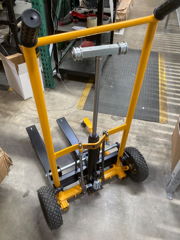 Photo 1 of **PARTS ONLY***MMS Foldable Hydraulic Material Lift Winch Stacker, 450 Lbs 35.8" Max Lift w/ 9" Wheels 360° Swivel Casters, Pallet Truck Dolly, Fork Lift Table Cart, Pallet Jack, Removable Platform, Adjustable Forks
