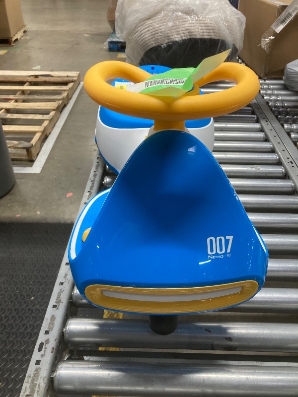 Photo 1 of **MISSING CHARGER/NO BOX**FanttikRide 12V N7 Pro Electric Wiggle Car with Pedal, 2-in-1 Kids Ride On Toy, Rechargeable Battery, 2-Speed, Anti-Rollover, Flashing Wheels, Bluetooth Music, for Ages 3+, 150 lbs, Sailor blue