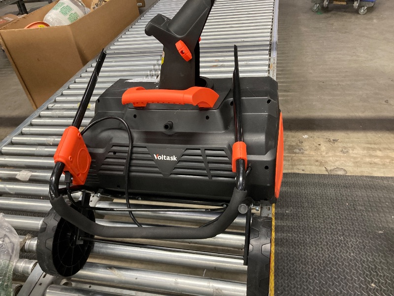 Photo 1 of ***MISSING PARTS -SELLING AS IS*** VOLTASK 15 Amp Electric Snow Blower, 23 inch Corded Snow Blower with 180-degree Directional Chute and Wheels for Driveway   ***SOME SCUFFS/SCRATCHES, NOT IN BOX***