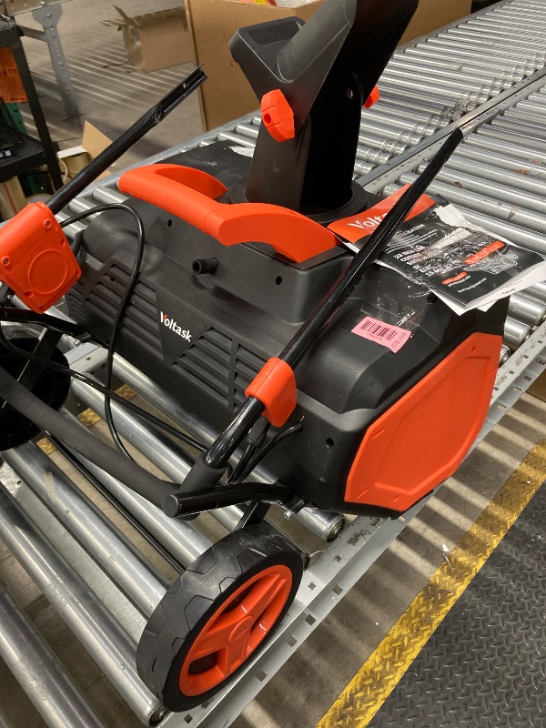 Photo 1 of ***MISSING PARTS -SELLING AS IS*** VOLTASK 15 Amp Electric Snow Blower, 23 inch Corded Snow Blower with 180-degree Directional Chute and Wheels for Driveway   ***SOME SCUFFS/SCRATCHES, NOT IN BOX***