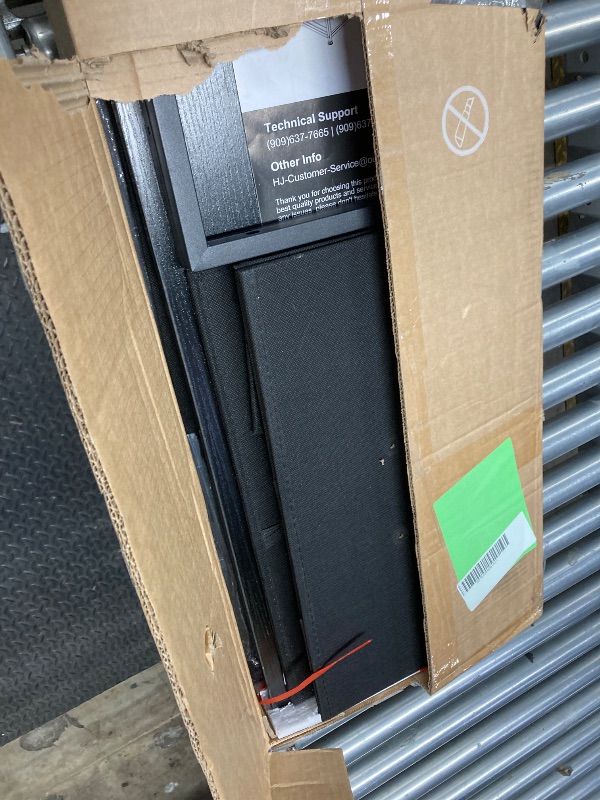 Photo 1 of ***MISSING PARTS -SELLING AS IS *** EDX 5 Drawer Dresser, Wide Chest of Drawers Nightstand Storage Tower Storage Fabric Dresser with Wood Top for Living Room, Bedroom, Hallway,Black ***MISSING PARTS -SELLING AS IS ***