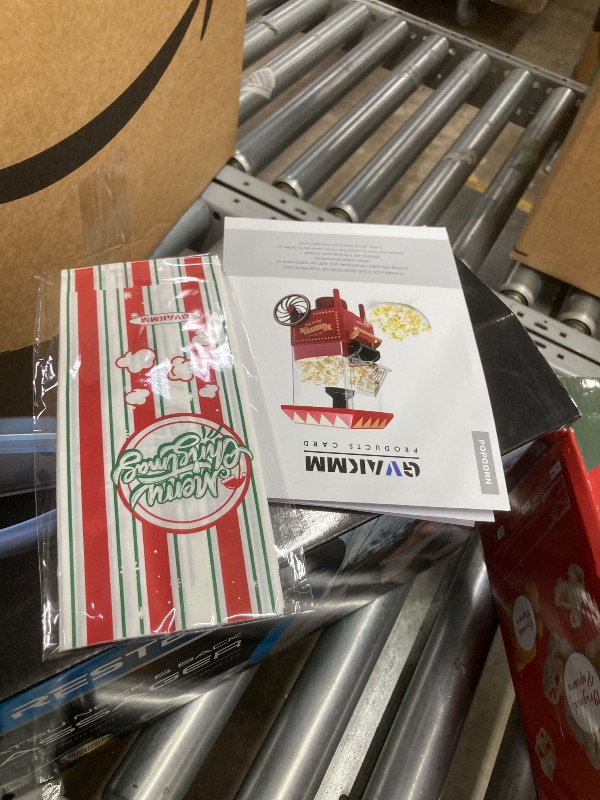 Photo 1 of *PARTS ONLY* GVAKMM Popcorn Machine, Hot Air Popcorn Maker Kit Gift Box, Portable Home Popcorn Popper Machine, 10-Cup,Oil-Free,Retro Style,Compact and Cute