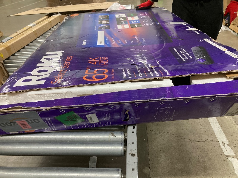 Photo 1 of ***BROKEN, NO REFUNDS, NO RETURN*** Roku Smart TV – 65-Inch Select Series, 4K HDR TV – RokuTV with Enhanced Voice Remote – Flat Screen LED Television with Wi-Fi for Streaming Live Local News, Sports, Family Entertainment