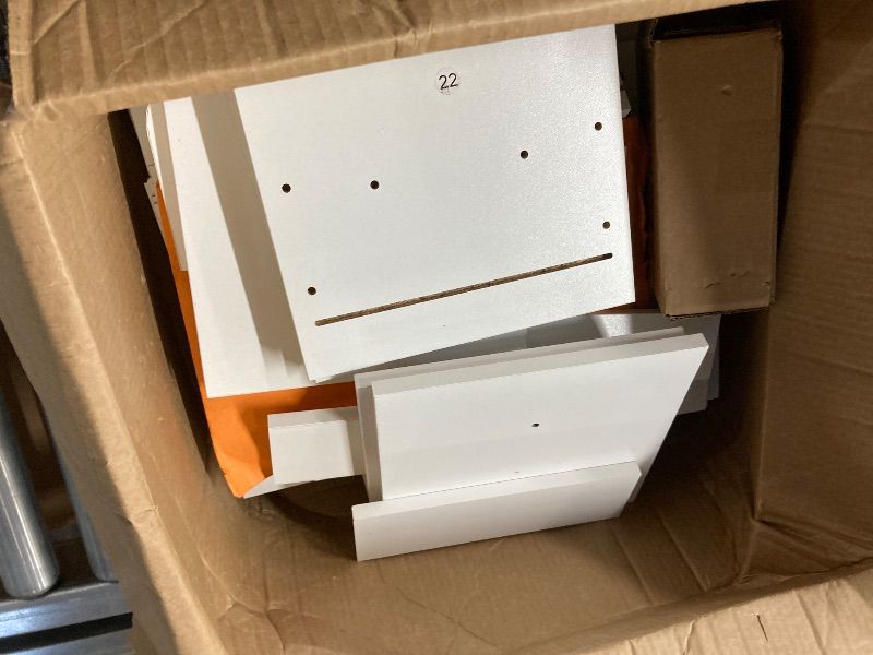 Photo 1 of ***WHAT YOU SEE IS EVERYTHING INCLUDED*NOTHING ELSE***MOST PARTS ARE MISSING*THIS IS FOR ALTERNATIVE USE ONLY*NOT FUNCTIONAL***Furmax Makeup Vanity Desk with LED Mirror, Modern Vanity Table Set with Storage & Power Outlet for Bedroom & Dressing Room, Whit