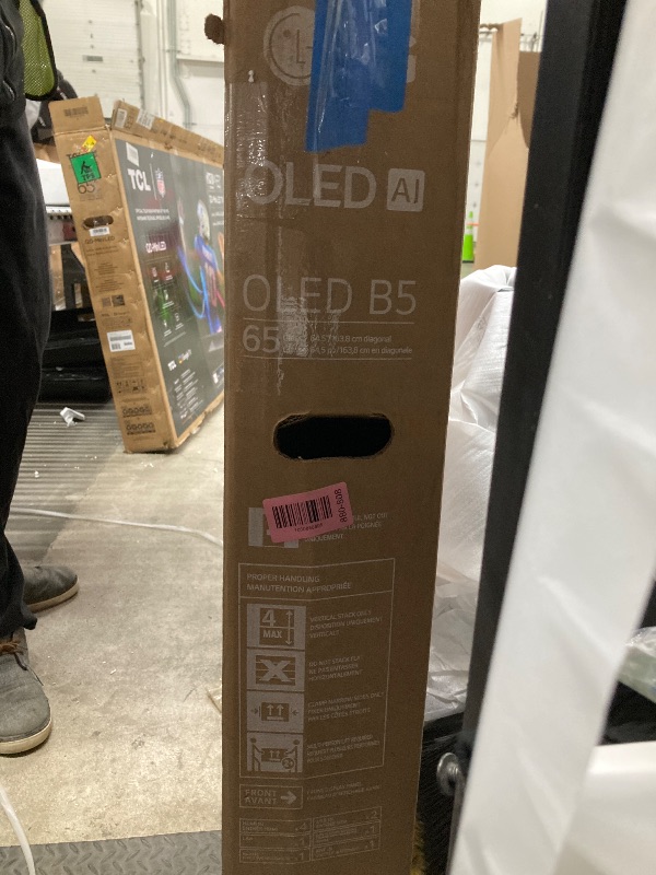 Photo 1 of *** BROKEN, NO REFUNDS, NO RETURNS***LG 65-Inch Class OLED AI 4K B5 Series Smart TV w/Dolby Atmos, Dolby Vision, HDR10, AI Super Upscaling 4K, Filmmaker Mode, Wow Orchestra, Alexa Built-in (OLED65B5PUA.AUSZ, 2025)