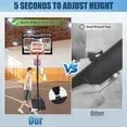 Photo 1 of ***RIM IS BENT & BROKEN***Portable Basketball Hoop Outdoor, SEGMART 3.3Ft-10Ft Height Adjustable Swimming Pool Basketball Hoop Goal System with PE Backboard for Kids Youth Adults Play in Backyard/Courts/Indoor***RIM IS BENT & BROKEN***
