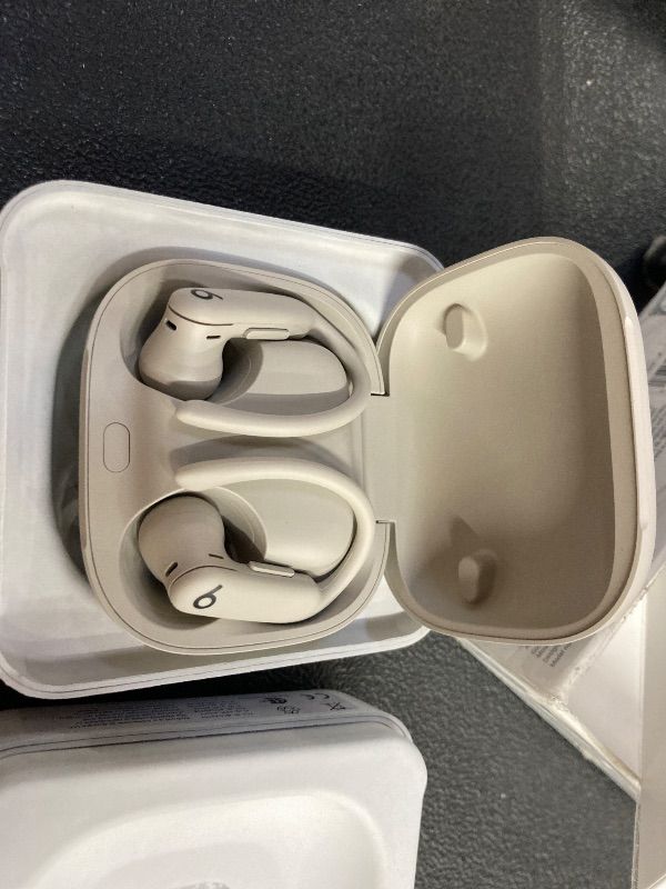Photo 1 of ***MISSING CHARGER CORD***Beats Powerbeats Pro 2 - Wireless Noise Cancelling Workout Earbuds with Secure- Fit Earhooks, Up to 45-Hour Battery with Charging Case, Sweat & Water Resistant, Heart Rate Monitoring - Quick Sand***MISSING CHARGER CORD***