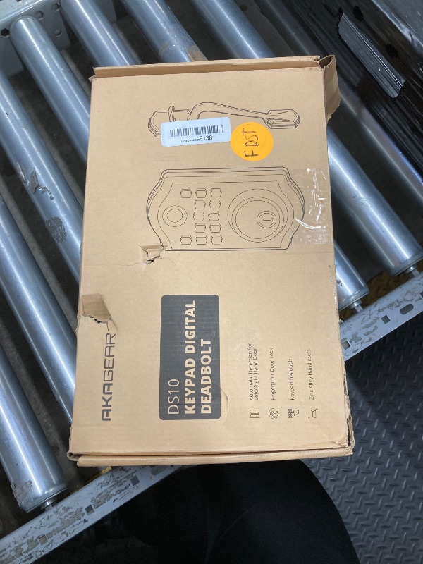 Photo 1 of **MISSING PARTS***AkaGear DS10 Keyless Entry Door Lock with Handle Set - Fingerprint Door Locks, Electronic Keypad Deadbolt, Smart Locks for Front Door, Auto-Lock & One Touch Locking, Easy Installation - Satin Nickel