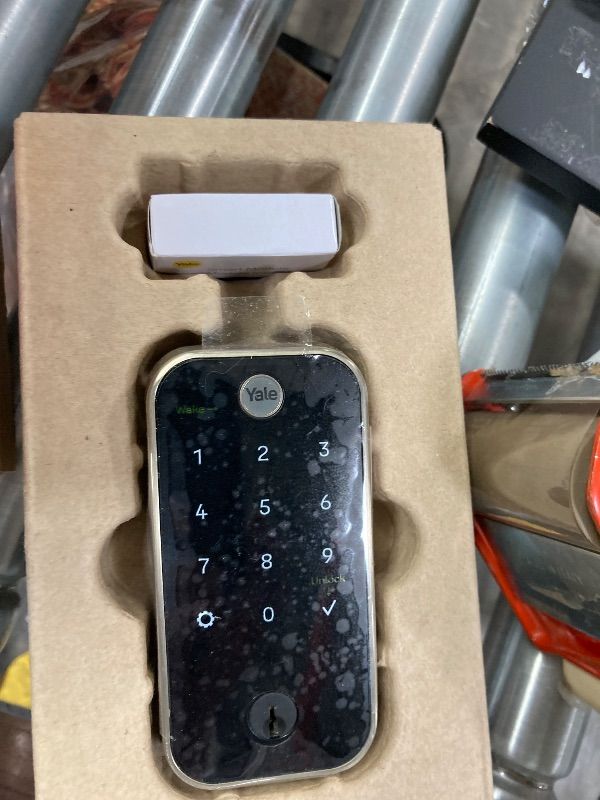 Photo 1 of **PARTS ONLY**Yale Security Assure Lock 2 Touch Deadbolt, Satin Nickel Keyed Smart Entry Door Lock with Wi-Fi Connected Keypad and Fingerprint Scanner for Code Entry and Remote Access, YRD410-F-WF1-619