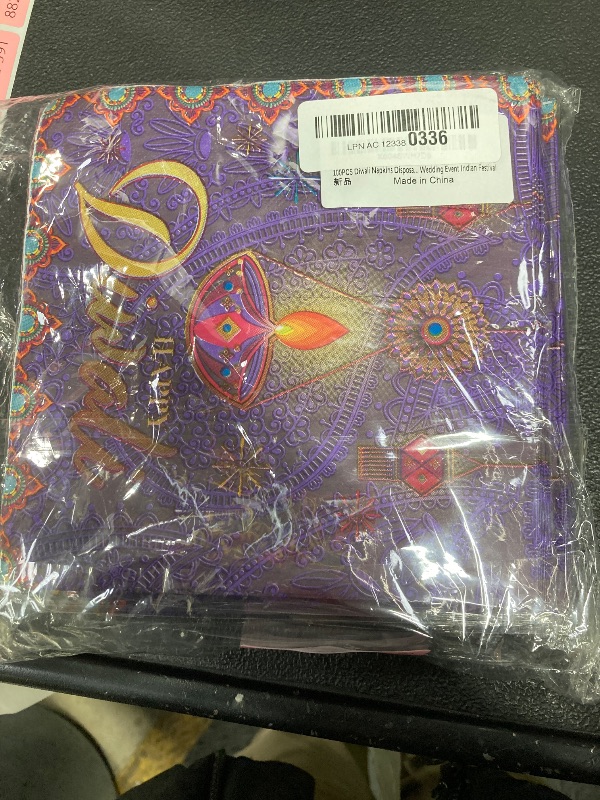 Photo 1 of 100PCS Diwali Napkins Disposable Paper Napkins for Indian Diwali Light Party Decorations Banquet Birthday Wedding Event Indian Festival