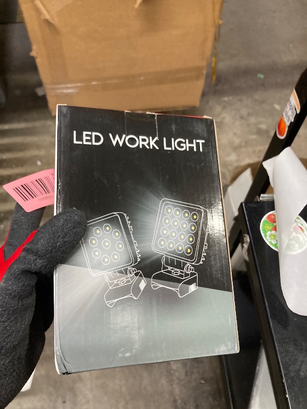 Photo 1 of **ONLY ONE LIGHT***MtiolHig 2PCS Cordless LED Work Light Compatible with Milwaukee 18v Battery,112W 11200 Lumens Battery Powered LED Flood Light Only, with USB & Type-C Charging for Emergency, Workshop, Outdoor