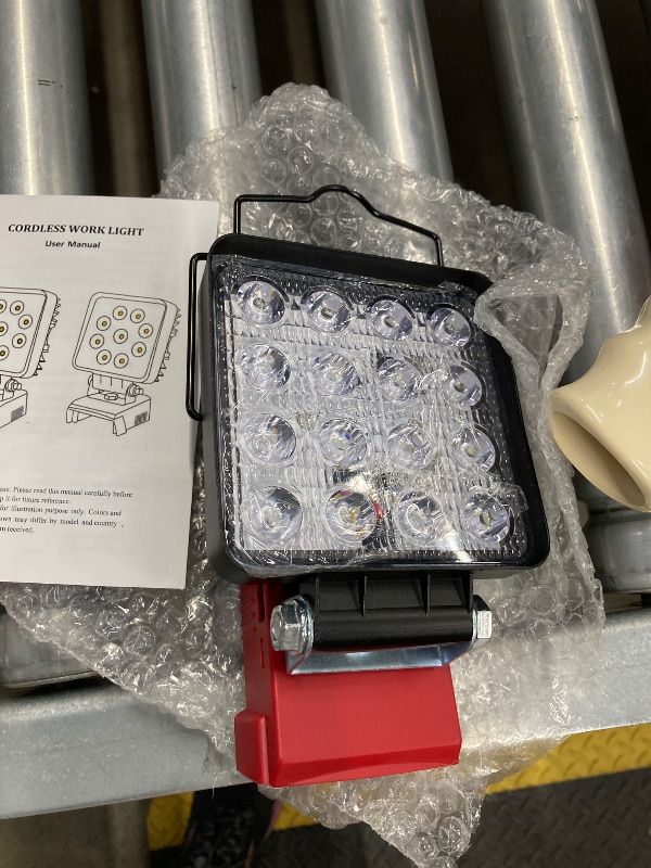 Photo 1 of **ONLY ONE LIGHT***MtiolHig 2PCS Cordless LED Work Light Compatible with Milwaukee 18v Battery,112W 11200 Lumens Battery Powered LED Flood Light Only, with USB & Type-C Charging for Emergency, Workshop, Outdoor