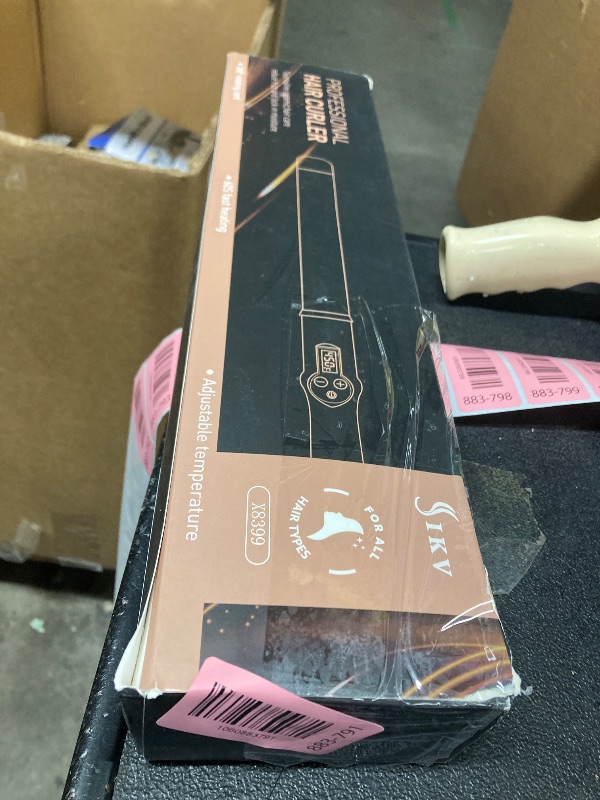 Photo 1 of 1 1/2 Inch Large Curling Wand for Long Hair, 1.5 Inch Dual Voltage Hair Curling Iron Wand Ceramic Extra Long Barrel,10 Adjustable Temp