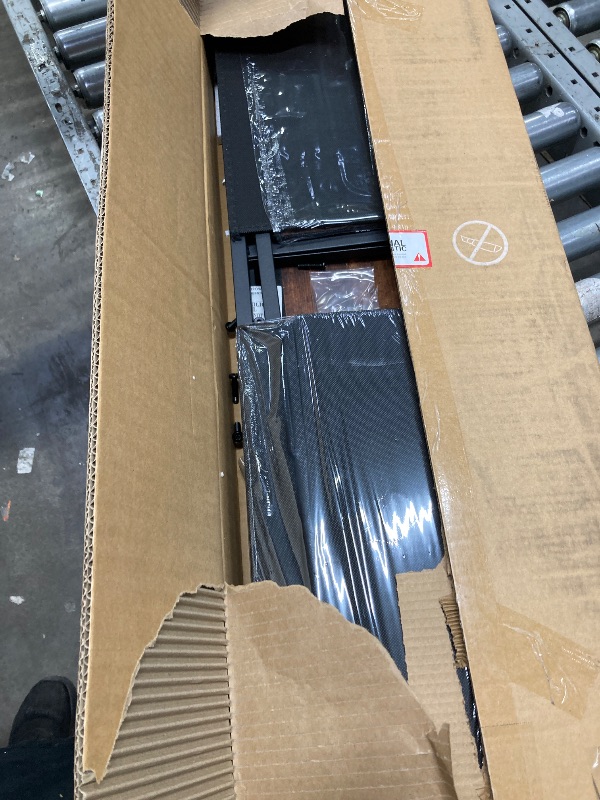 Photo 1 of **missing parts Nightstand, 4 Drawer Dresser End Table Bedside Furniture with Wooden Top Steel Frame Fabric Bins for Bedroom, Closet, Entryway, Dorm, Living Room, Black