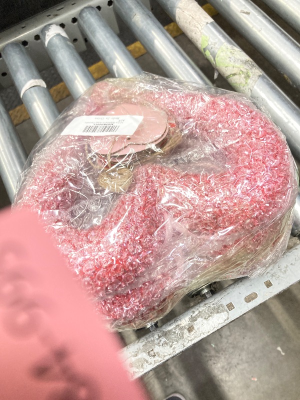 Photo 1 of 16 Pcs Valentine Day Tree Decorations Heart Tree Ornaments Large Glitter Heart Hanging Ornament Hearts Wood Board Ornaments Foam Hanging for Valentine Wedding Anniversary Wall Door Décor