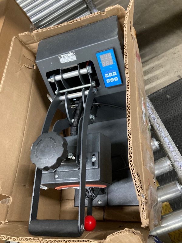 Photo 1 of ***Selling for parts only***VEVOR Heat Press 6x3.75Inch Curved Element Hat Press Clamshell Design Heat Press for Hats Rigid Steel Frame No Stick Digital LCD Timer and Temperature Control (6x3.75Inch Clamshell Design)