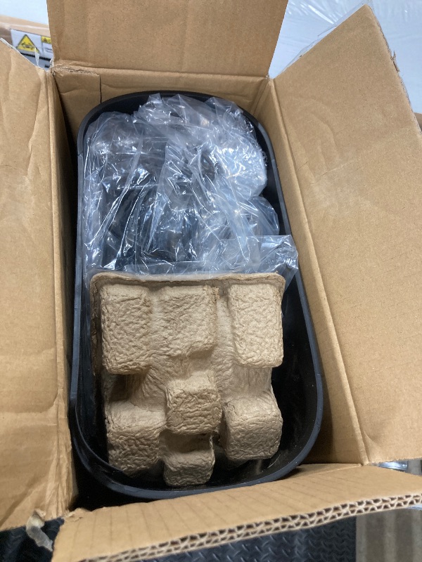 Photo 1 of **BOTTOM CRACKED***Amazon Basics 8-Sheet High Security Cross Cut Paper and Credit Card Shredder with P-4 Security, Auto Shut-off, Black