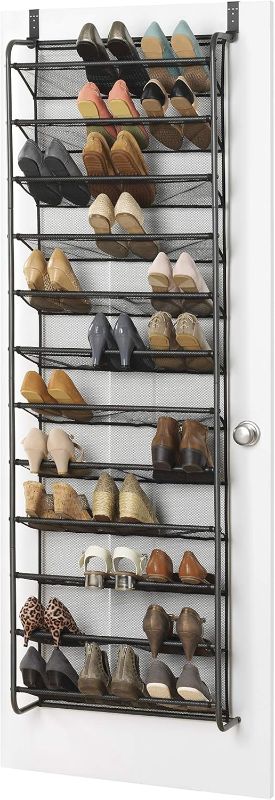 Photo 1 of ***MISSING HARDWARE*** 36 Pair Over-The-Door Rack-Gunmetal Gray Shoe Organizer***MISSING HARDWARE***