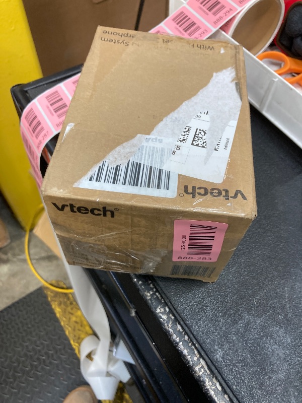 Photo 1 of [New] VTech VG134-11 DECT 6.0 Cordless Home Phone with Bluetooth Connection, Digital Answering Machine, Backlit Display,Full Duplex Speakerphone, Caller ID/Call Waiting,1000 ft Range (Black)