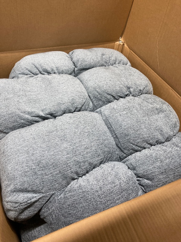 Photo 1 of **MAIN BASE MISSING**JONPONY Manual Recliner Chair with Heat Therapy and Massage Function, Heavy Duty Reclining Mechanism Massage Chair, Elderly Single Rocker Sofa with Cup Holders for Bedroom Home Theater,Grey