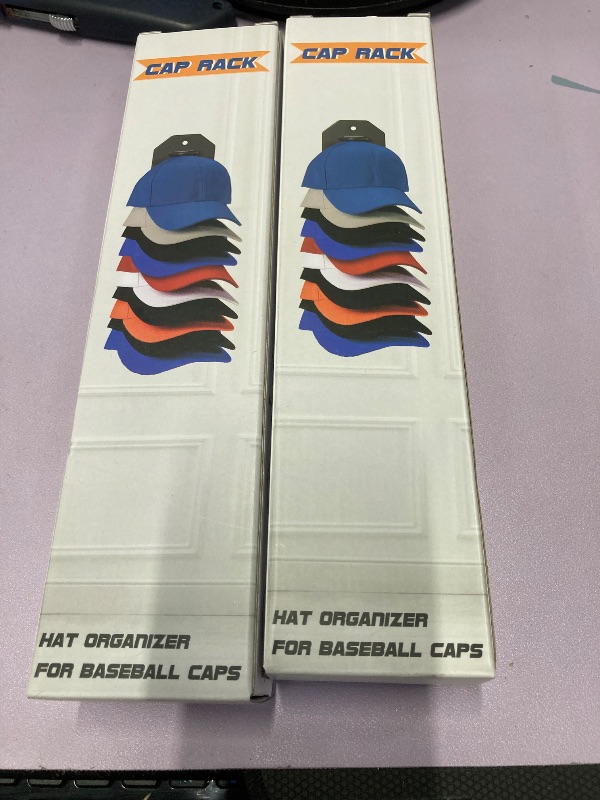 Photo 1 of  ** 2 pak**PHAIN Hat Organizer for Baseball Caps,Hat Rack for Wall, Compact Hat Storage Display Holder,Hold Up to 10 Hats,Hat Hanger Strong Adhesive/Wall Drilled for Door,Bedroom,Closet