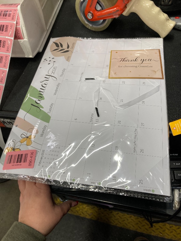 View 2 of *****2 PACK ******Guasslee 14" X 11" Desk Calendar 2026-2027, Desk Top Calendar 2026, 18-Month School Year Desk/Wall Calendar, 2026 Jan-2027 Jun, Monthly Planner With Corner Protcetor For Office Home School Organizing