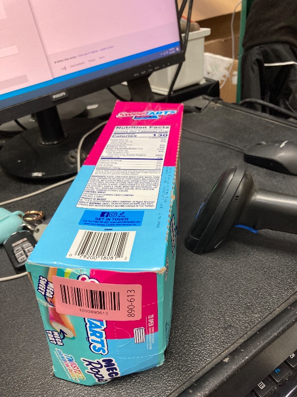 Photo 1 of ******* EXP APR/13/2026*******SweeTARTS Mega Filled Ropes Candy, Twisted Rainbow Punch, Sweet and Tart, 1.32 oz (Pack of 24)