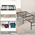 Photo 1 of Black Metal Bed Frame Platform Twin Size 14 Inch Heavy Duty Steel