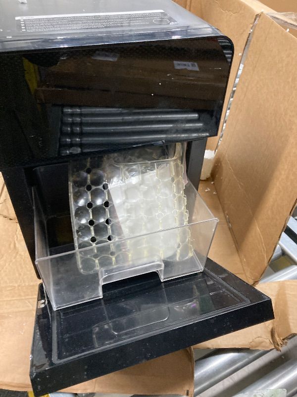 Photo 1 of ***NEEDS GOOD CLEANING***ecozy 2" Clear Ice Ball Maker with CrystalFlux Technology, 4 pcs in 40 Mins, 144 pcs/Day, Sphere Ice Maker with Automatic Water Supply, Self-Cleaning, Enhanced Insulation for Whiskey & Bourbon***NEEDS GOOD CLEANING***